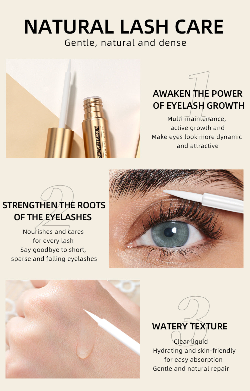 QIBEST Lengthening and Curling Mascara Serum