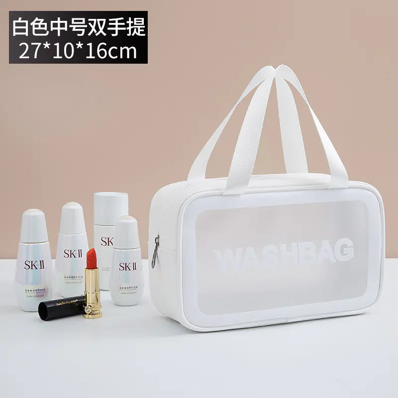 High-Capacity Waterproof PU Beauty Organizer