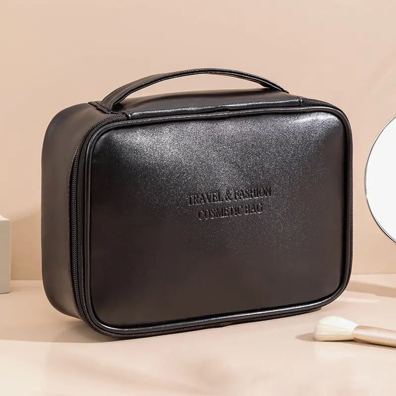 Chic Waterproof Cosmetic Bag - Solid Color