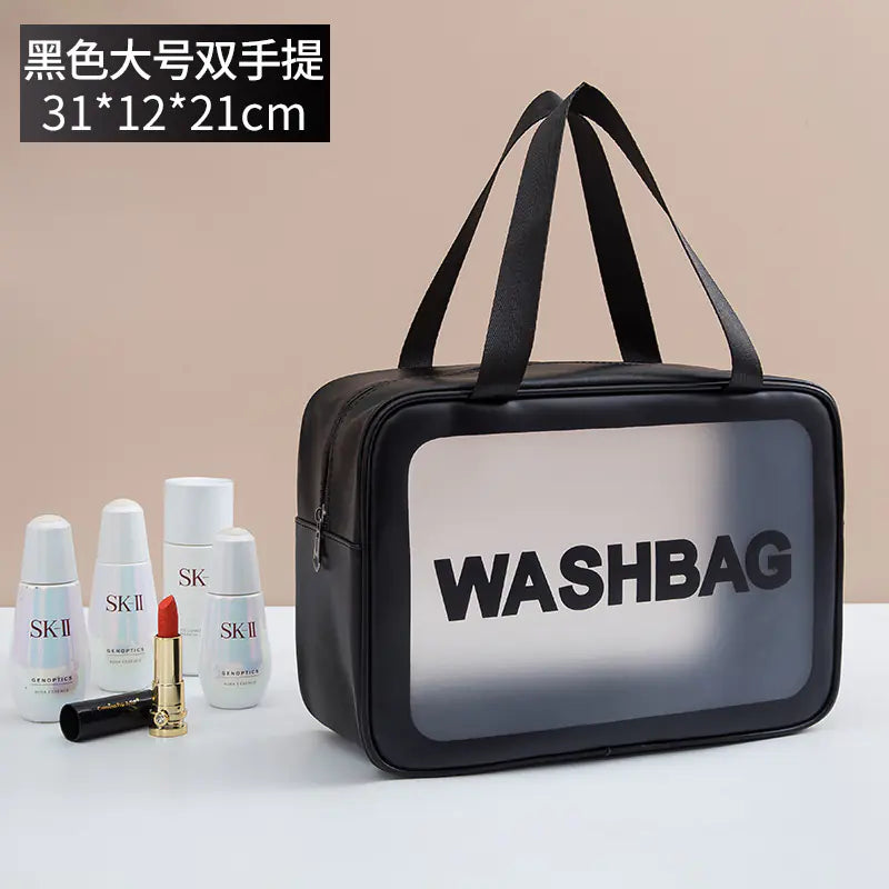 High-Capacity Waterproof PU Beauty Organizer