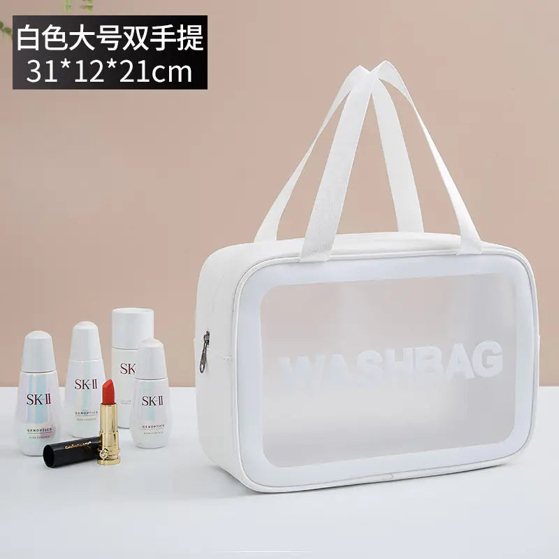 High-Capacity Waterproof PU Beauty Organizer