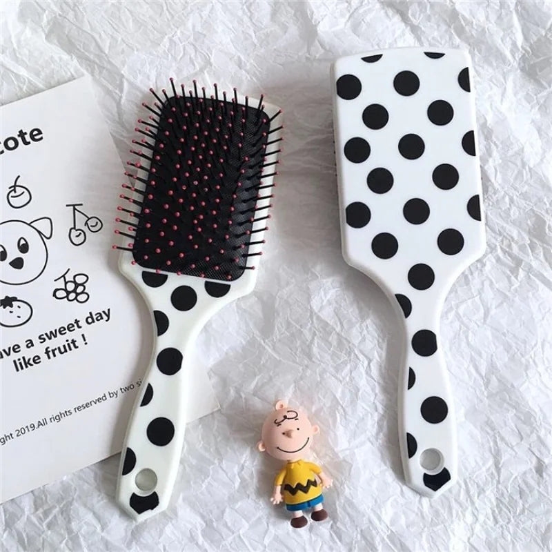 Polka Dot Air Cushion Comb for Long Hair and Curling