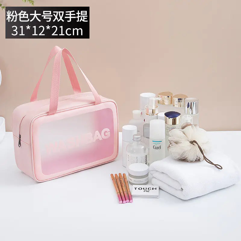 High-Capacity Waterproof PU Beauty Organizer