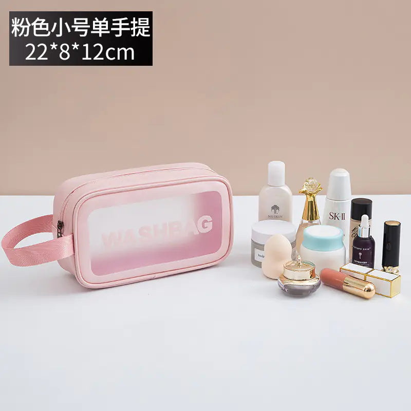 High-Capacity Waterproof PU Beauty Organizer